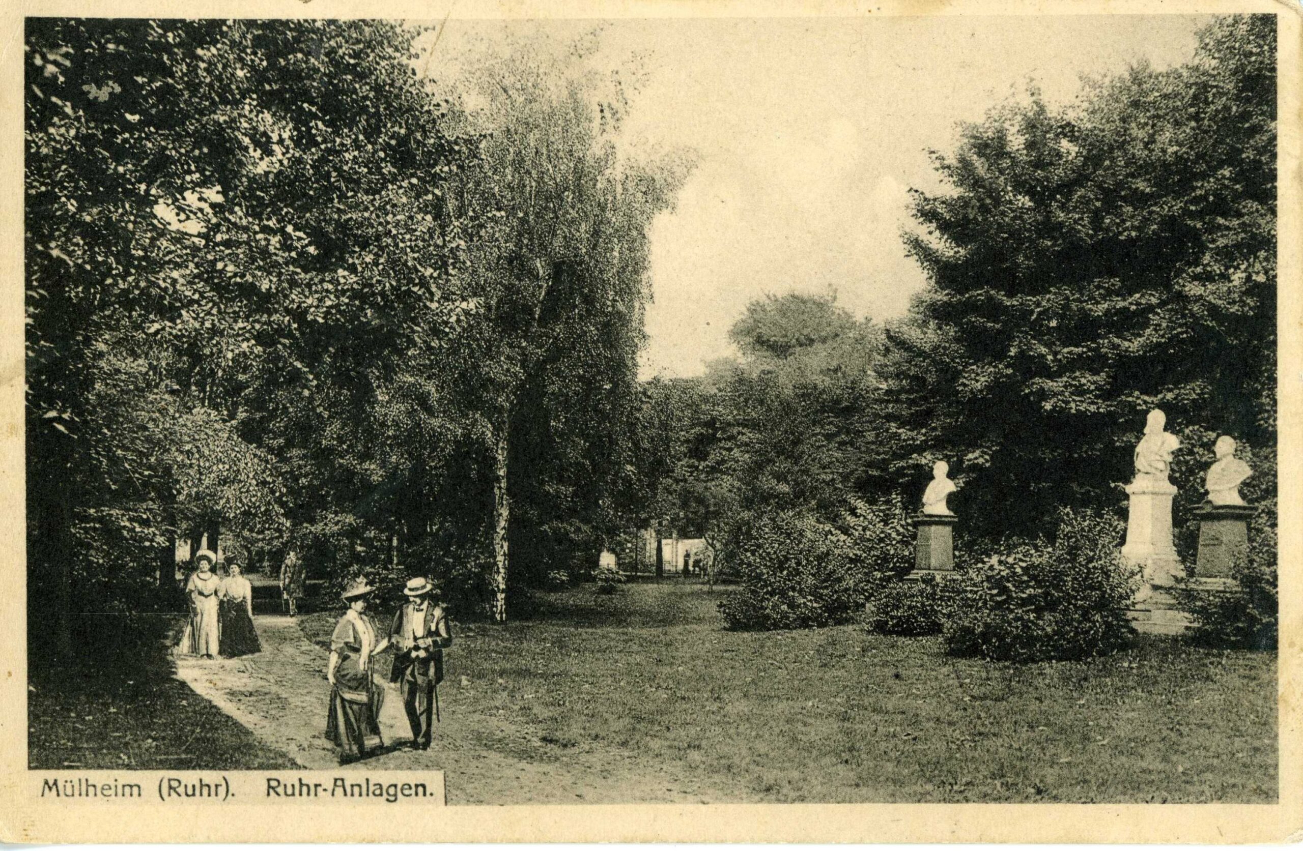 Historische Postkartenansicht der Ruhranlagen (Quelle: Stadtarchiv)