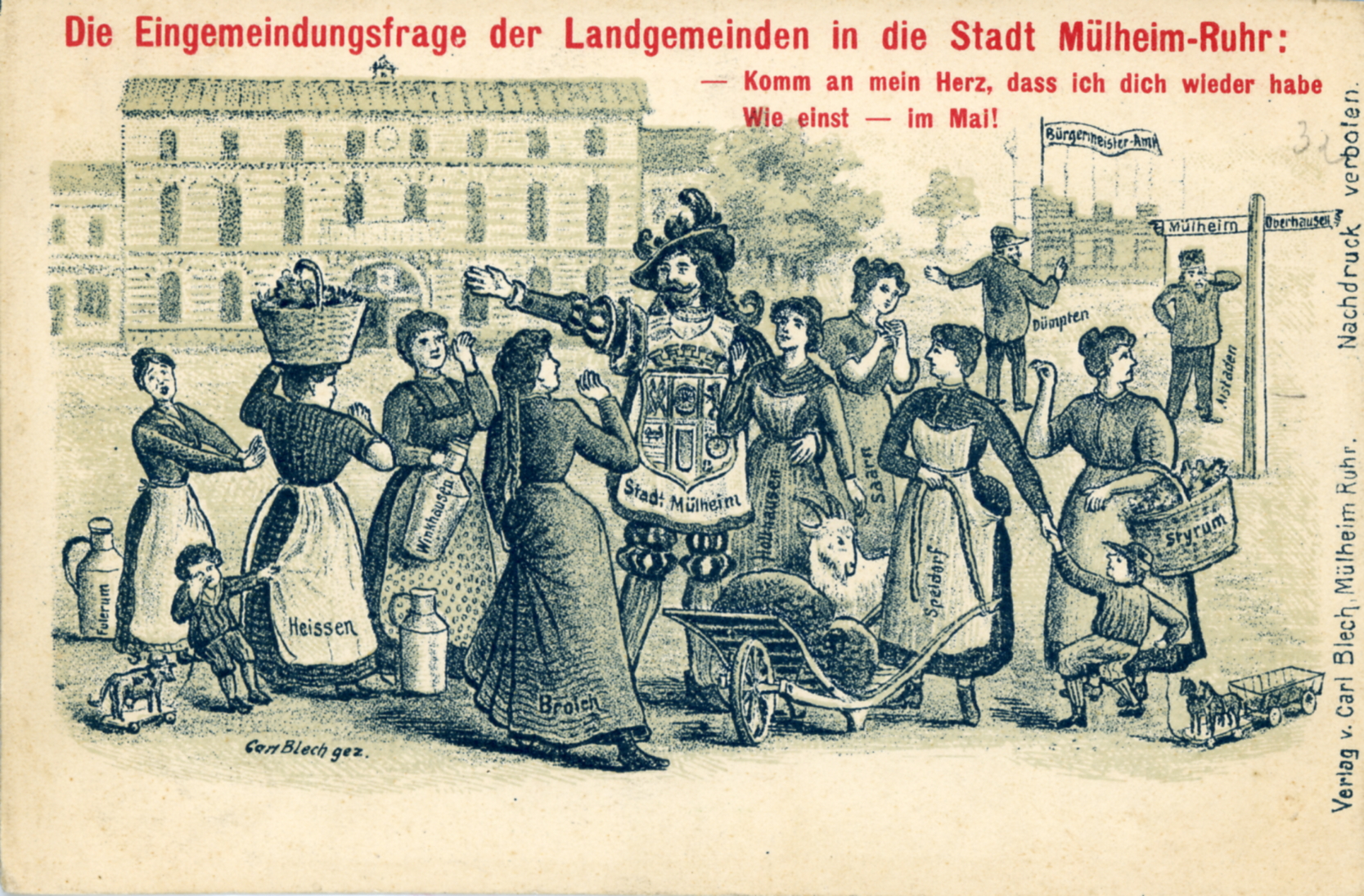 1904: Eingemeindung der Landgemeinden (Quelle: Stadtarchiv)